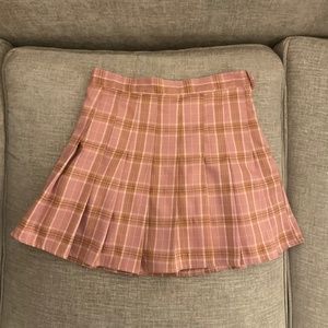 Pleated skirt with built-in shorts